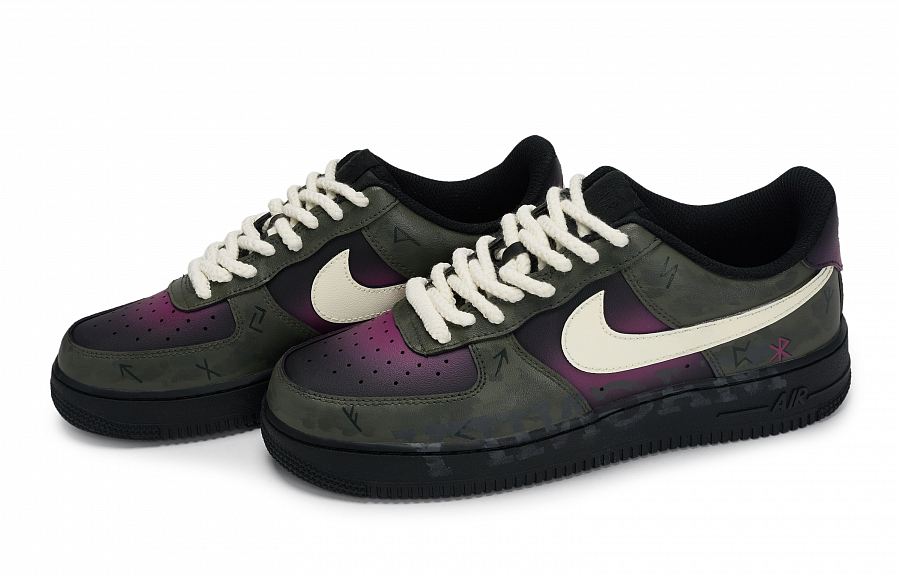 Nike Air Force 1 07 811 Manufacturing, Rune Love, Special Shoe Box Low Top Skateboard Shoes Unisex Black Rice Green купить в интернет-магазине Yoocart с быстрой доставкой по России.