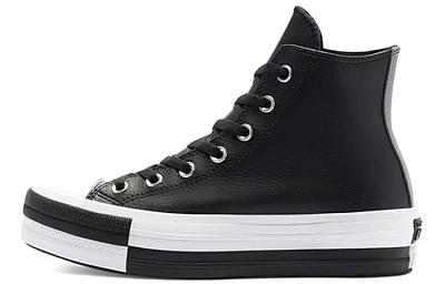 Converse Ctas Double Stack Lift Hi White Black Sneakers 'Black White' Women's