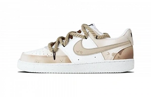 Nike Court Brown Bear Abrasion Resistant Low top Skateboard Shoes Unisex Tan