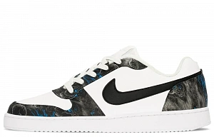 Nike EBERNON Abrasion Resistant Breathable Low top Skateboard Shoes Men's Black White
