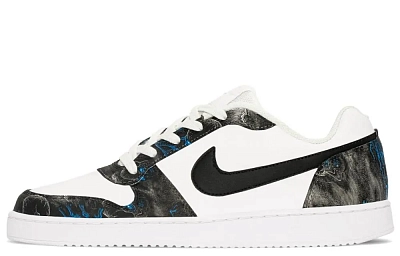 Nike EBERNON Abrasion Resistant Breathable Low top Skateboard Shoes Men's Black White