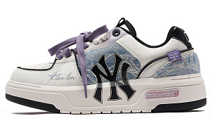 MLB New York Yankees Skateboard Shoes Unisex Low top White/Blue/Purple 1 4115038