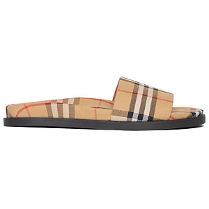 Burberry Vintage Slide Slippers Men's Classical Style Yellow 1 4124777