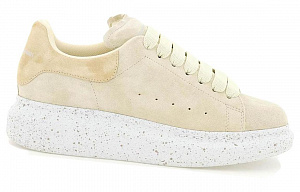 Alexander McQueen Larry Oversized Low Top Sneakers 'Yellow White' Women's 1 4125832