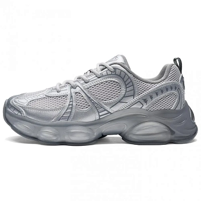 Kappa SERIES Abrasion Resistant Rebound Low Top Running Shoes Unisex Silver