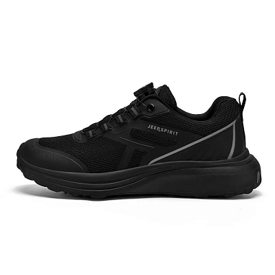 JEEP SPIRIT Cushioning, Abrasion Resistant, Breathable, Lightweight Low top Running Shoes Men's Graphite Black