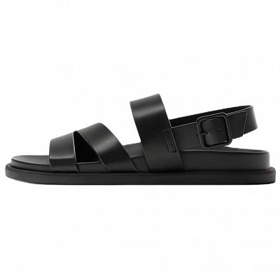 ZARA One Strap Sandals Men's Black