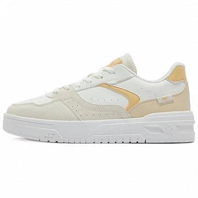 361° Anti-Slip And Wear-Resistant Breathable Low-Top Skateboard Shoes Women's White Beige Yellow