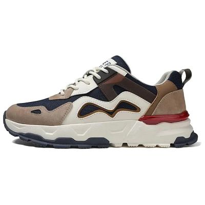 JEEP SPIRIT Low Top Casual Shoes Men's Brown Blue