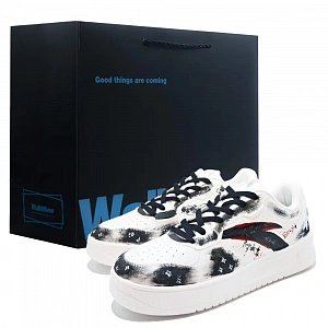 Anta Relaxed Slip Resistant Shock Absorbers Low top Skateboard Shoes Men's Black White