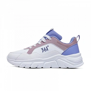 361° Water-Resistant Lightweight Low-Top Casual Shoes Women's White Purple
