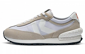 Kappa Anti Slip Wear Resistant Running Shoes Unisex Gray Khaki Silver