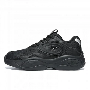 361° Breathable Support Lightweight Low-Top Casual Shoes Women's Black Silver