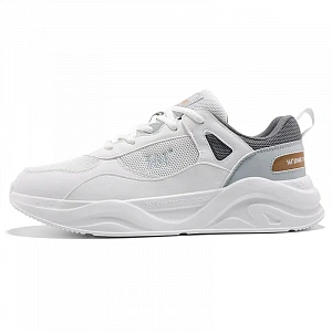 361° Breathable Lightweight Slip-Resistant Low-Top Casual Shoes Men's White Gray