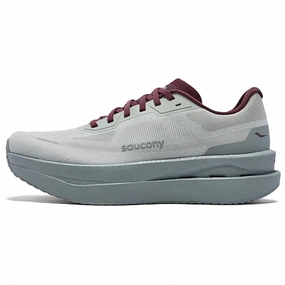 Saucony GRID ID Anti Slip Wear Resistant Low Top Casual Running Shoes Unisex Gray Red