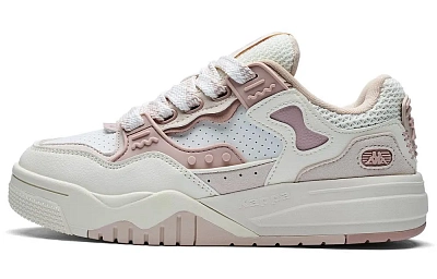 Kappa Back to Back Abrasion Resistant Low Top Skateboard Shoes Women's White Pink