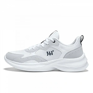 361° Cushioning, Breathable, Lightweight Low Top Casual Running Shoes Men's Feather White Photon Gray
