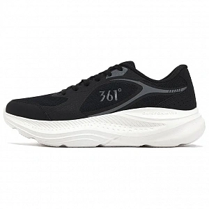 361° Cushioning Lightweight Low Top Casual Training Running Shoes Men's Obsidian Black Feather White