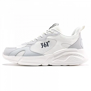 361° Anti Slip Wear Resistant Low Top Casual Shoes Men's White Gray