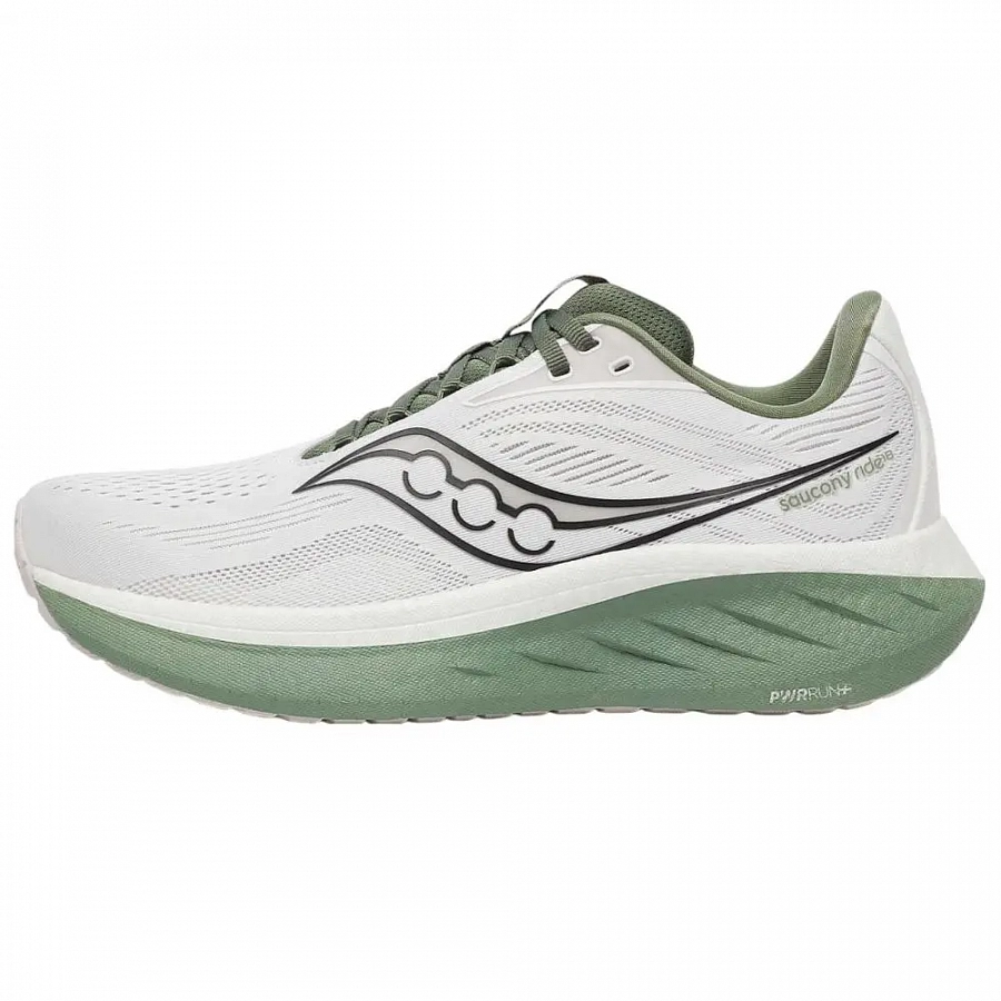 Saucony Ride 18 White Olivine купить в интернет-магазине Yoocart с быстрой доставкой по России.
