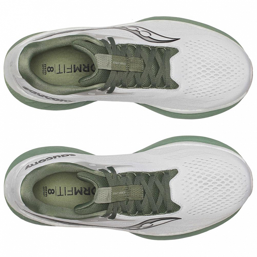 Saucony Ride 18 White Olivine купить в интернет-магазине Yoocart с быстрой доставкой по России.