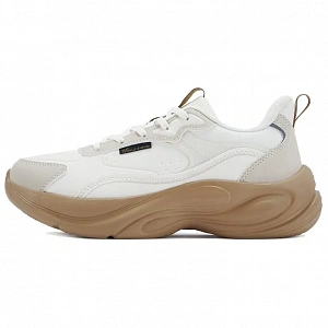 361° Spirit Fox 2.0 Cushioning Abrasion Resistant Breathable Low Top Casual Running Shoes Women's White Brown