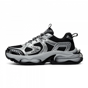 JEEP SPIRIT Low Top Chunky Sneakers Men's Graphite Silver