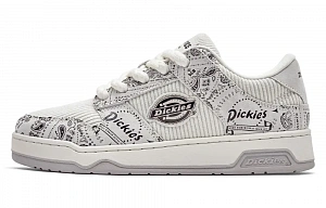 Dickies Anti-Slip Wear-Resistant Lightweight Breathable Low-Top Skateboard Shoes Men's Snow Mountains Gray