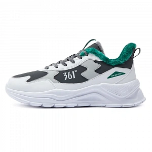 361° Water-Resistant Lightweight Rebound Low-Top Casual Running Shoes Men's White Green