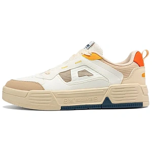 361° Slip Resistant Quick Dry Low Top Skateboard Shoes Men's White Beige