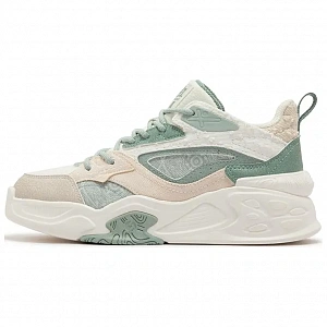 361° Anti Slip Wear Resistant Low Top Skateboard Shoes Women's Beige Green
