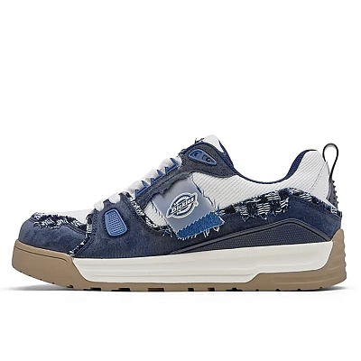 Dickies Anti-Slip Wear-Resistant Low-Top Skateboard Shoes Men's White Blue