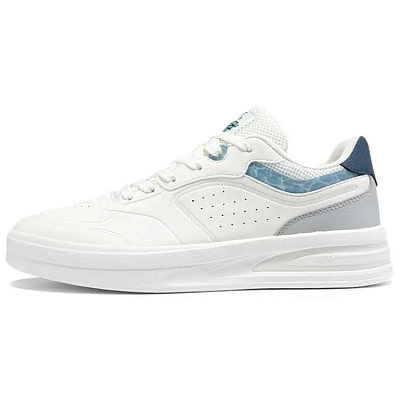 361° Anti Slip Wear Resistant Low Top Skateboard Shoes Men's White Gray Blue