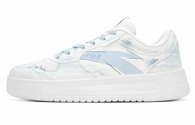 Anta Relaxed Abrasion Resistant Shock Absorbers Low top Skateboard Shoes Men's White Blue