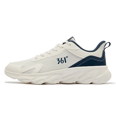 361° Slip Resistant And Breathable Low Top Casual Running Shoes Men's White Blue