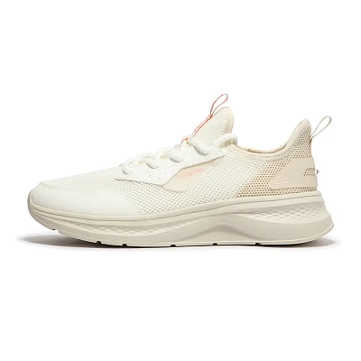 361° Shock Absorbers Slip Resistant Breathable Low Top Casual Sprint City Commute Running Shoes Women's Feather White