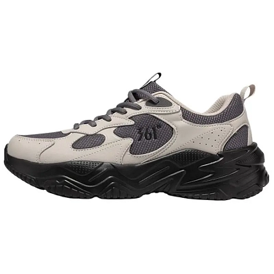 361° Breathable Lightweight Height Increasing Low Top Casual Shoes Men's Pumice Smoke Gray
