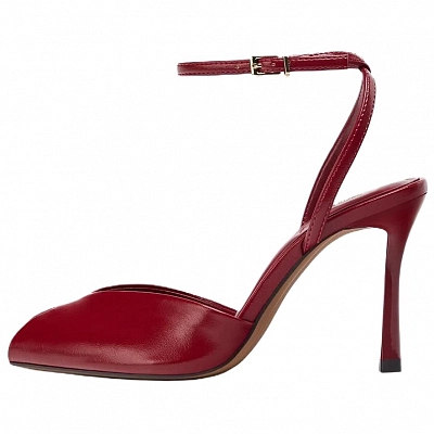 ZARA One Strap Sandals 9.5cm Women's Red
