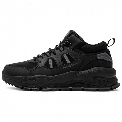 361° Wear-Resistant Slip-Resistant Mid-Top Casual Shoes Men's Obsidian Black