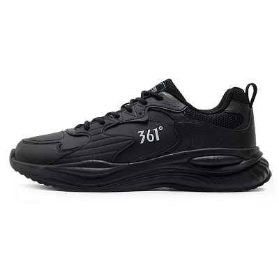 361° Life Collection Waterproof Lightweight Rebound Low Top Casual Running Shoes Men's Obsidian Black