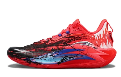 Anta Shock Wave 7 Shock Absorbers Slip Resistant Abrasion Resistant Low top Basketball Shoes Men's Red