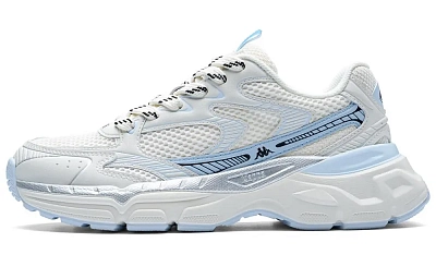 Kappa Hydrogen Track Lightweight And Breathable Low top Running Shoes Women's Winter Day White, Bio Blue