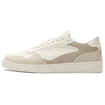 ZARA Slip Resistant Low Top Skateboard Shoes Men's Beige Brown