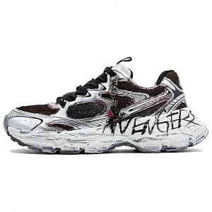 Kappa Hydrogen Track Cushioning, Wear Resistant Low Top Running Shoes Unisex Black Silver