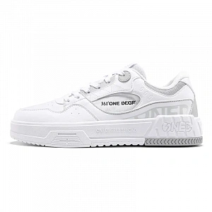 361° Anti-Slip Wear-Resistant Low-Top Skateboard Shoes Men's White Gray