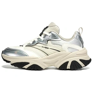 361° Anti Slip Wear Resistant Low Top Casual Shoes Women's Silver White
