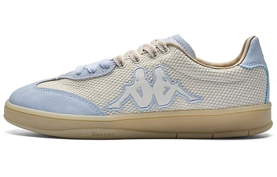 Kappa Tifo Back to Back Slip Resistant, Abrasion Resistant, Breathable Low Top Skateboard Shoes Women's White Blue