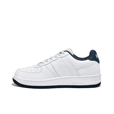 Kappa Coverage Low Top Skateboard Shoes Unisex Classic White, Ocean Blue