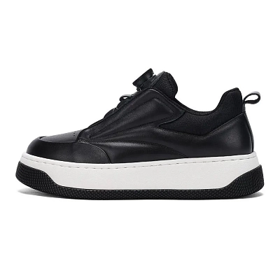 JEEP SPIRIT Low Top Skateboard Shoes Men's Abyss Black