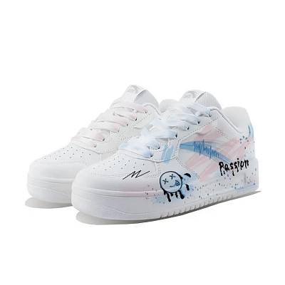 Anta Relaxed Slip Resistant, Abrasion Resistant, Lightweight Low top Skateboard Shoes Unisex Blue Pink